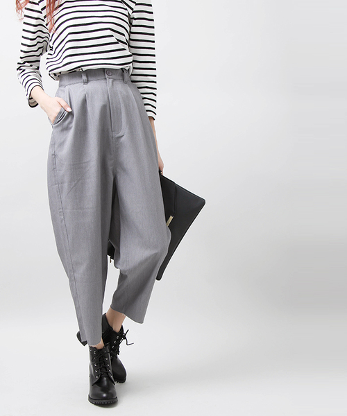 WEGO（ウィゴー）の「DISPARK/カットオフタックパンツ（その他パンツ・レディース・グレー/ピンク/ベージュ・FREE）」の22枚目の写真