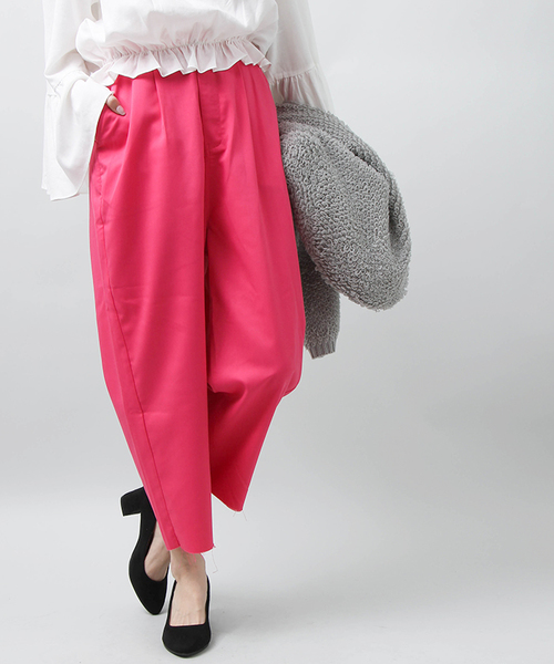 WEGO（ウィゴー）の「DISPARK/カットオフタックパンツ（その他パンツ・レディース・グレー/ピンク/ベージュ・FREE）」の14枚目の写真