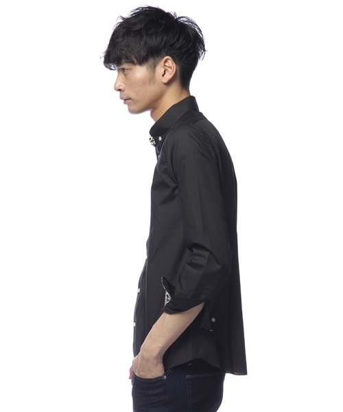 603(ロクマルサン)の「603 ボタンダウン襟裏レオパードシャツ(シャツ/ブラウス・メンズ・ホワイト/ブラック・40/42/44)」の7枚目の写真