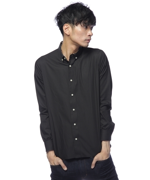 603(ロクマルサン)の「603 ボタンダウン襟裏レオパードシャツ(シャツ/ブラウス・メンズ・ホワイト/ブラック・40/42/44)」の6枚目の写真