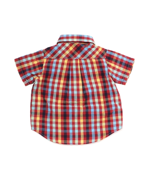 SHIPS（シップス）の「SHIPS KIDS:ワッシャー チェック シャツ(80～90cm)（シャツ/ブラウス・キッズ・レッド・80/90）」の2枚目の写真