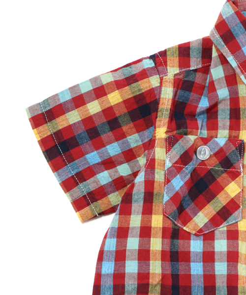 SHIPS（シップス）の「SHIPS KIDS:ワッシャー チェック シャツ(80～90cm)（シャツ/ブラウス・キッズ・レッド・80/90）」の4枚目の写真