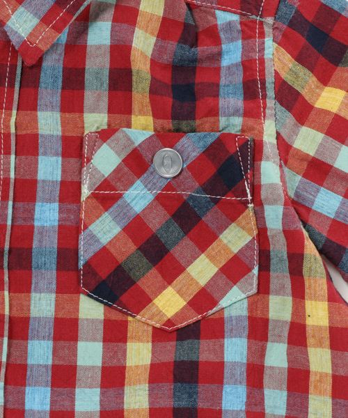 SHIPS（シップス）の「SHIPS KIDS:ワッシャー チェック シャツ(80～90cm)（シャツ/ブラウス・キッズ・レッド・80/90）」の5枚目の写真