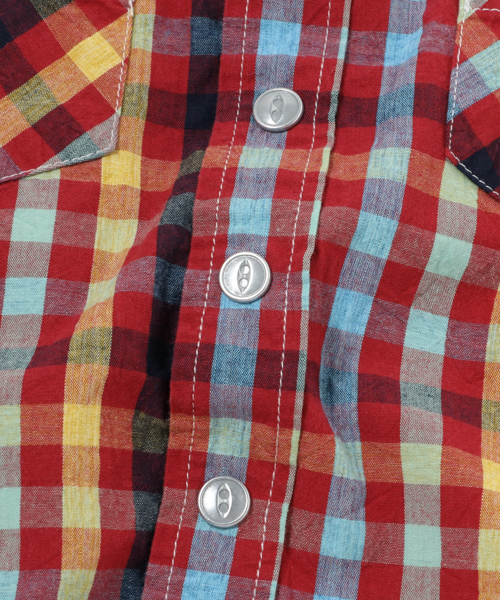 SHIPS（シップス）の「SHIPS KIDS:ワッシャー チェック シャツ(80～90cm)（シャツ/ブラウス・キッズ・レッド・80/90）」の7枚目の写真