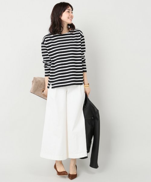 Spick & Span(スピックアンドスパン)の「デラヴェジャージーBACKレースアップ2◆(Tシャツ/カットソー・レディース・ホワイト/ブラック系その他/ホワイト×ネイビー・FREE)」の13枚目の写真