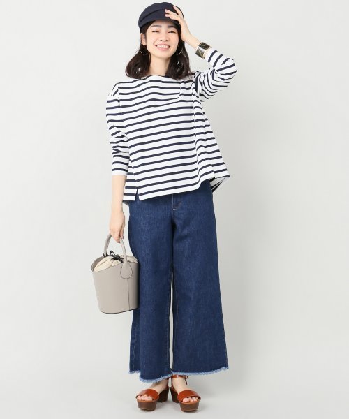 Spick & Span(スピックアンドスパン)の「デラヴェジャージーBACKレースアップ2◆(Tシャツ/カットソー・レディース・ホワイト/ブラック系その他/ホワイト×ネイビー・FREE)」の17枚目の写真