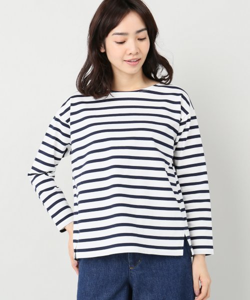 Spick & Span(スピックアンドスパン)の「デラヴェジャージーBACKレースアップ2◆(Tシャツ/カットソー・レディース・ホワイト/ブラック系その他/ホワイト×ネイビー・FREE)」の19枚目の写真