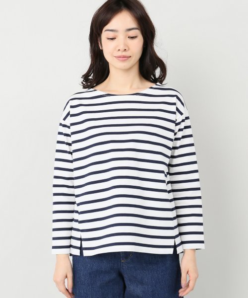 Spick & Span(スピックアンドスパン)の「デラヴェジャージーBACKレースアップ2◆(Tシャツ/カットソー・レディース・ホワイト/ブラック系その他/ホワイト×ネイビー・FREE)」の20枚目の写真