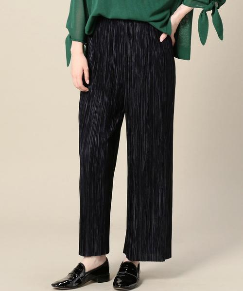 BEAUTY&YOUTH UNITED ARROWS(ビューティーアンドユースユナイテッドアローズ)の「BY プリーツワイドパンツ ◆(その他パンツ・レディース・オレンジ/ネイビー・FREE)」の2枚目の写真