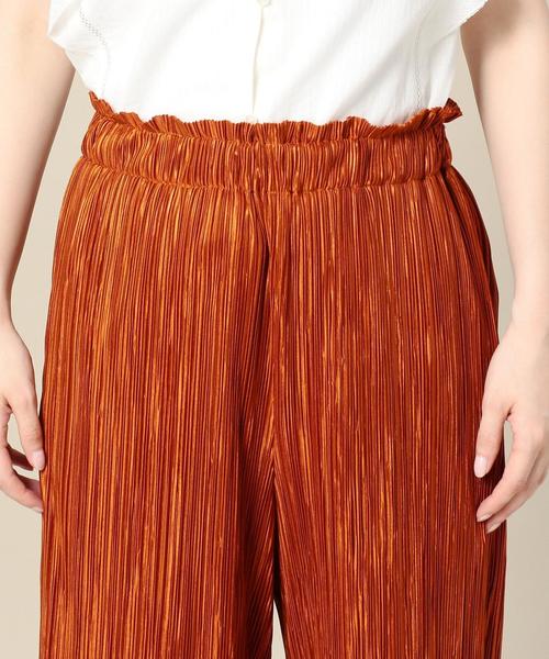 BEAUTY&YOUTH UNITED ARROWS(ビューティーアンドユースユナイテッドアローズ)の「BY プリーツワイドパンツ ◆(その他パンツ・レディース・オレンジ/ネイビー・FREE)」の3枚目の写真