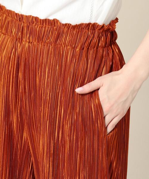 BEAUTY&YOUTH UNITED ARROWS(ビューティーアンドユースユナイテッドアローズ)の「BY プリーツワイドパンツ ◆(その他パンツ・レディース・オレンジ/ネイビー・FREE)」の4枚目の写真