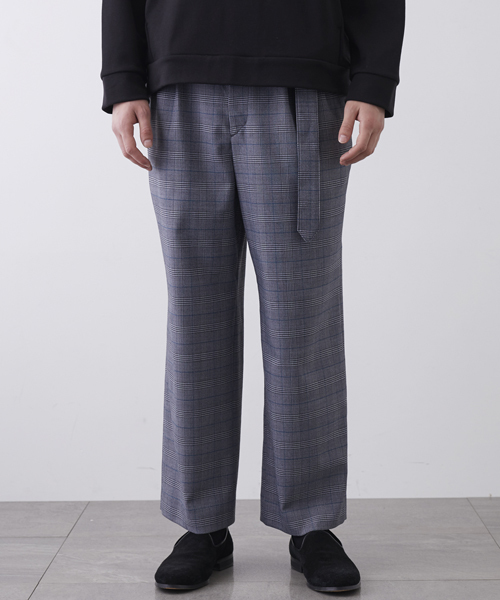 STUDIOUS(ステュディオス)の「ベルテッドワイドスラックス(スラックス・メンズ・グレー/ブラック/ブラウン・1/2)」の8枚目の写真