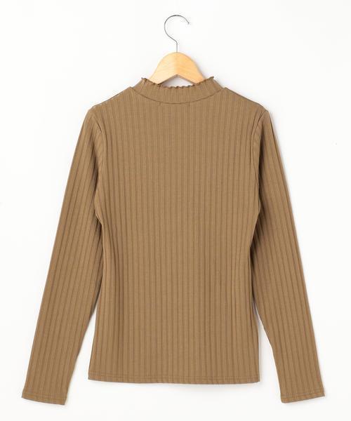 RAY CASSIN（レイカズン）の「ワイドリブ衿メロウプチハイプルオーバー（Tシャツ/カットソー・レディース・オフホワイト/杢グレー/ブラック/キャメル・FREE）」の13枚目の写真