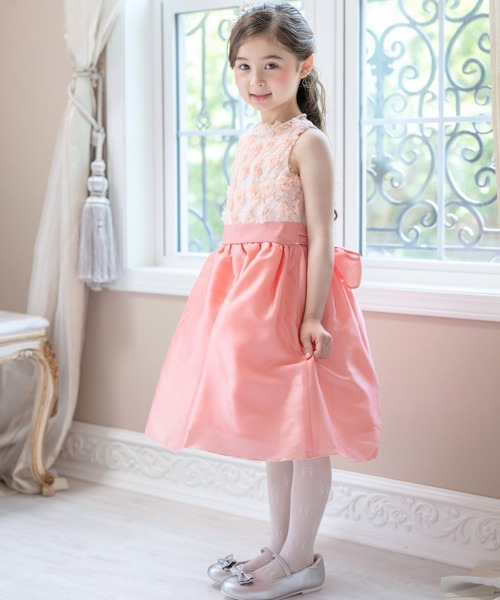 Catherine Cottage(キャサリンコテージ)の「ローズパーティードレス(ドレス・キッズ・シルバー/グリーン/ゴールド/レッド/ピンク/コーラルピンク/ネイビー/ホワイト×ブラック/サックスブルー/ベビーピンク/ホワイト×ネイビー・100/140/150/130/160/110/120)」の13枚目の写真