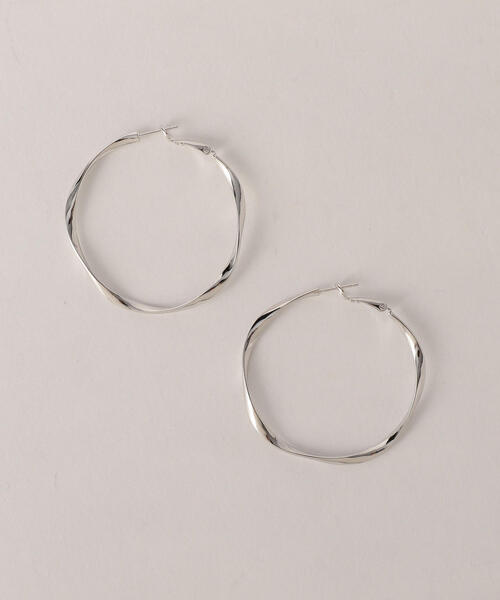 BEAUTY&YOUTH UNITED ARROWS(ビューティーアンドユースユナイテッドアローズ)の「【WEB限定】by∴ ヘンケイフープピアス(ピアス(両耳用)・レディース・ゴールド/シルバー・FREE)」の2枚目の写真