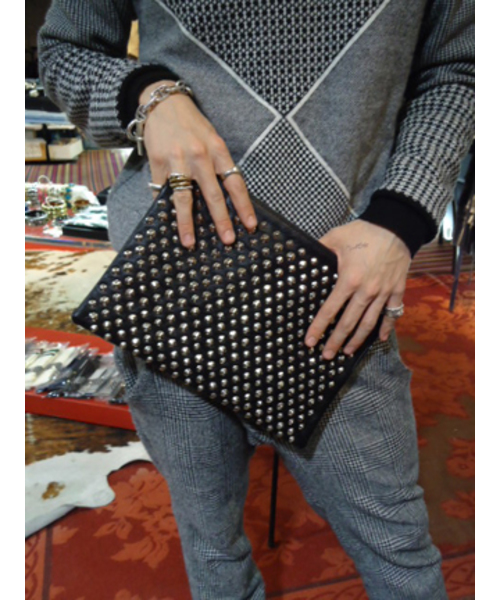 603(ロクマルサン)の「603 スタッズクラッチバック(クラッチバッグ・メンズ・ブラック・FREE)」の5枚目の写真