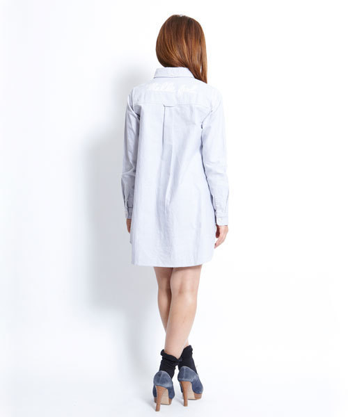 MILKFED.（ミルクフェド）の「【mini3月号掲載商品】BF BUTTON DOWN SHIRT DRESS（ワンピース・レディース・グレー/ピンク/ライトパープル・SMALL/MEDIUM）」の5枚目の写真