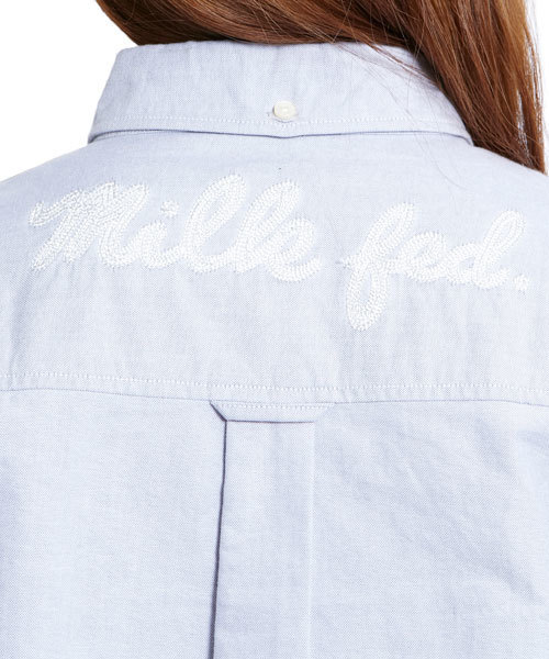 MILKFED.（ミルクフェド）の「【mini3月号掲載商品】BF BUTTON DOWN SHIRT DRESS（ワンピース・レディース・グレー/ピンク/ライトパープル・SMALL/MEDIUM）」の7枚目の写真