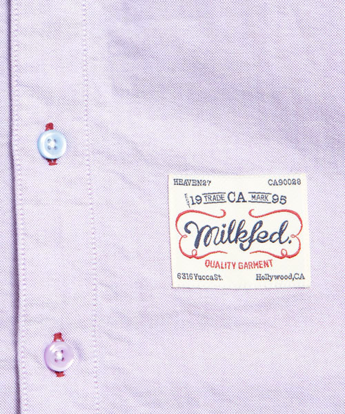 MILKFED.（ミルクフェド）の「【mini3月号掲載商品】BF BUTTON DOWN SHIRT DRESS（ワンピース・レディース・グレー/ピンク/ライトパープル・SMALL/MEDIUM）」の10枚目の写真