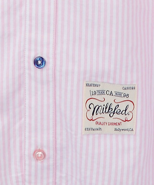 MILKFED.（ミルクフェド）の「【mini3月号掲載商品】BF BUTTON DOWN SHIRT DRESS（ワンピース・レディース・グレー/ピンク/ライトパープル・SMALL/MEDIUM）」の12枚目の写真