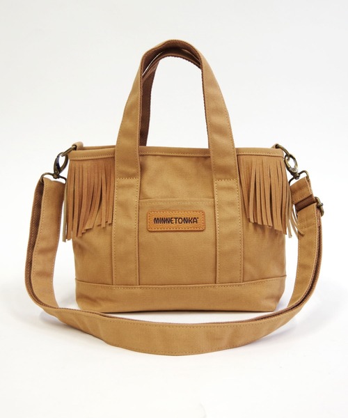 Minnetonka（ミネトンカ）の「【MINNETONKA/ミネトンカ】 CANVAS BAG S / ショルダー付きキャンバスバッグ　（ハンドバッグ・レディース・ベージュ/ネイビー/レッド/カーキ/オフホワイト/ホワイト/ブラック/ブラウン/グレー・FREE）」の10枚目の写真