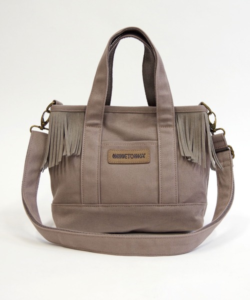 Minnetonka（ミネトンカ）の「【MINNETONKA/ミネトンカ】 CANVAS BAG S / ショルダー付きキャンバスバッグ　（ハンドバッグ・レディース・ベージュ/ネイビー/レッド/カーキ/オフホワイト/ホワイト/ブラック/ブラウン/グレー・FREE）」の11枚目の写真
