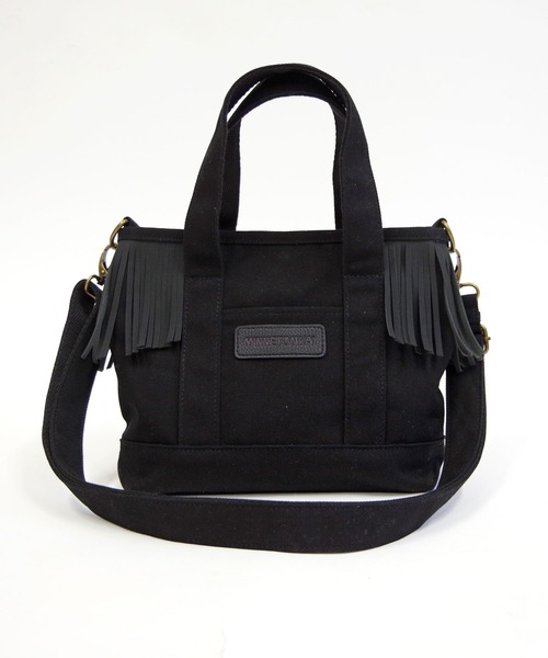 Minnetonka（ミネトンカ）の「【MINNETONKA/ミネトンカ】 CANVAS BAG S / ショルダー付きキャンバスバッグ　（ハンドバッグ・レディース・ベージュ/ネイビー/レッド/カーキ/オフホワイト/ホワイト/ブラック/ブラウン/グレー・FREE）」の12枚目の写真