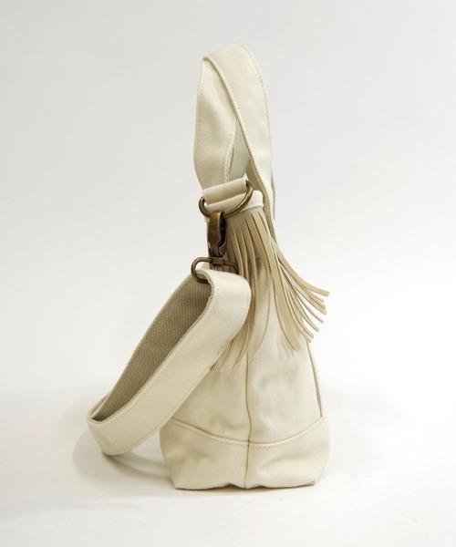 Minnetonka（ミネトンカ）の「【MINNETONKA/ミネトンカ】 CANVAS BAG S / ショルダー付きキャンバスバッグ　（ハンドバッグ・レディース・ベージュ/ネイビー/レッド/カーキ/オフホワイト/ホワイト/ブラック/ブラウン/グレー・FREE）」の15枚目の写真