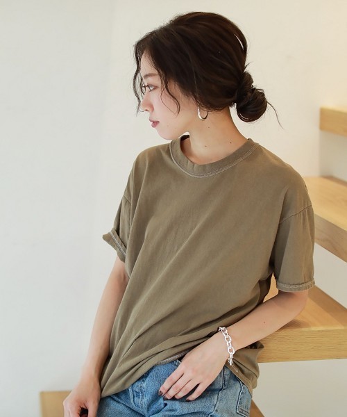 TODAYFUL（トゥデイフル）の「UsefulビッグTシャツ（Tシャツ/カットソー・レディース・ホワイト/ブラック/ベージュ・FREE）」の3枚目の写真