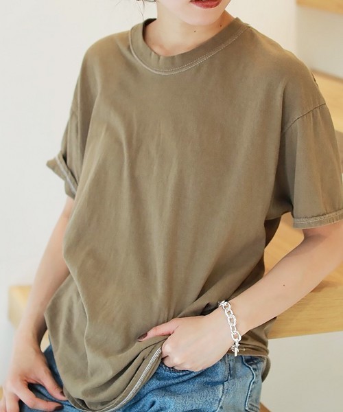 TODAYFUL（トゥデイフル）の「UsefulビッグTシャツ（Tシャツ/カットソー・レディース・ホワイト/ブラック/ベージュ・FREE）」の4枚目の写真