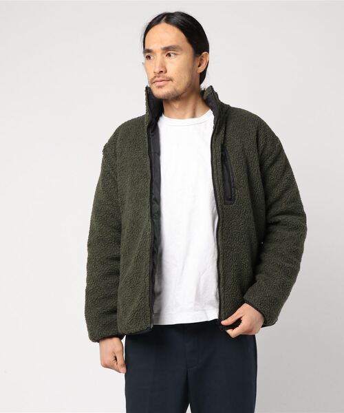 KANGOL(カンゴール)の「KANGOL/カンゴール別注 オーバーサイズ シープボアフリースジャケット(ブルゾン・レディース・ブラック系その他/ベージュ系その他/ブルー系その他/イエロー系その他/オリーブ×ブラック/チャコールグレー×ブラック/ベージュ系その他2/イエロー系その他2/ホワイト系その他/ホワイト×ブラック/グレイッシュベージュ/ホワイト系その他2/ホワイト系その他3/ベージュ系その他3/イエロー系その他3/ダークベージュ/ブラック系その他2/ホワイト系その他4/ダークブラウン/ベージュ系その他4/ベージュ系その他5/ブラック系その他3/ブラウン系その他/ネイビー系/イエロー系/モカ/ダークネイビー/ライトグレー・M/L/XL/S/FREE)」の21枚目の写真