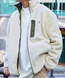 KANGOL | 【ユニセックスで着用可能/選べる2タイプ】KANGOL/カンゴール別注 リバーシブル シープボアフリースジャケット/オーバーサイズ ボアスタンドブルゾン(ブルゾン)