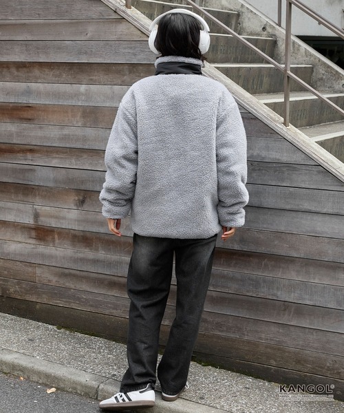 KANGOL/カンゴール別注 オーバーサイズ シープボアフリースジャケット