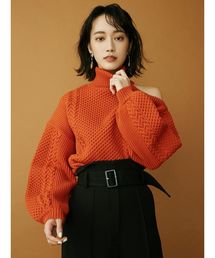 MURUA | オープンショルダーケーブルニット(ニット/セーター)