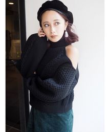 MURUA | オープンショルダーケーブルニット(ニット/セーター)