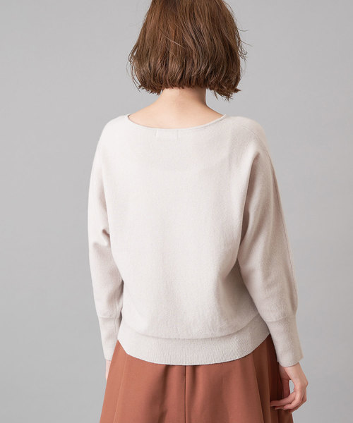 RIVE DROITE（リヴドロワ）の「【洗える】カシミヤVネックドルマンニット（ニット/セーター・レディース・ブラック/ライトベージュ/バイオレット/イエロー・FREE）」の10枚目の写真