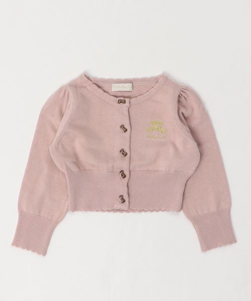 Catherine Cottage（キャサリンコテージ）の「アンティークリボン ボタンカーディガン KIDS（カーディガン/ボレロ・キッズ・ホワイト/ブラック/ネイビー/レッド/サックスブルー/ピンク・100/110/120/130/140）」の5枚目の写真