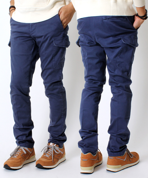 BEAMS(ビームス)の「□BEAMS / SKINNY 6ポケットパンツ(カーゴパンツ・メンズ・オリーブ/ネイビー・SMALL/MEDIUM/LARGE/X-LARGE)」の2枚目の写真
