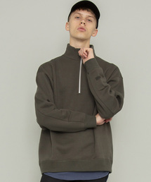 【NUMBER (N)INE】《WEB限定》ビッグシルエットハーフジップスウェットトレーナー