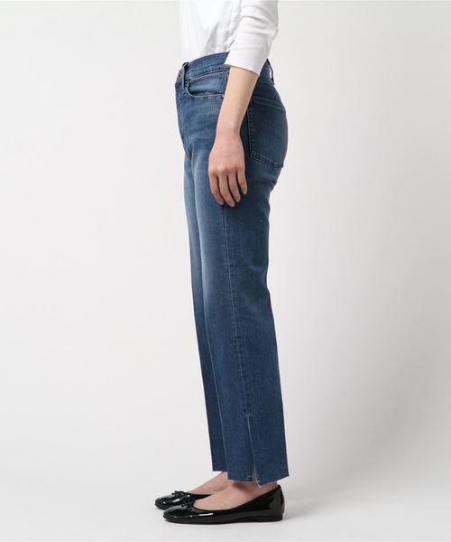 fireservice（ファイヤーサービス）の「∴ 【Fire Srevice/ファイヤーサービス】 スリムストレート サイドスリット ストレッチ ミッドインディゴ（デニムパンツ・レディース・ブルー・24inch/25inch/26inch/27inch/23inch）」の2枚目の写真