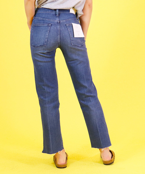 fireservice（ファイヤーサービス）の「∴ 【Fire Srevice/ファイヤーサービス】 スリムストレート サイドスリット ストレッチ ミッドインディゴ（デニムパンツ・レディース・ブルー・24inch/25inch/26inch/27inch/23inch）」の4枚目の写真