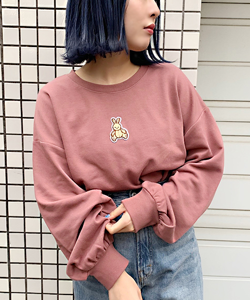 apres jour（アプレジュール）の「アニマルワッペンスウエット【ZOZOTOWN限定アイテム】（スウェット・レディース・ブラック/ベージュ/その他/スモークピンク・フリー）」の3枚目の写真