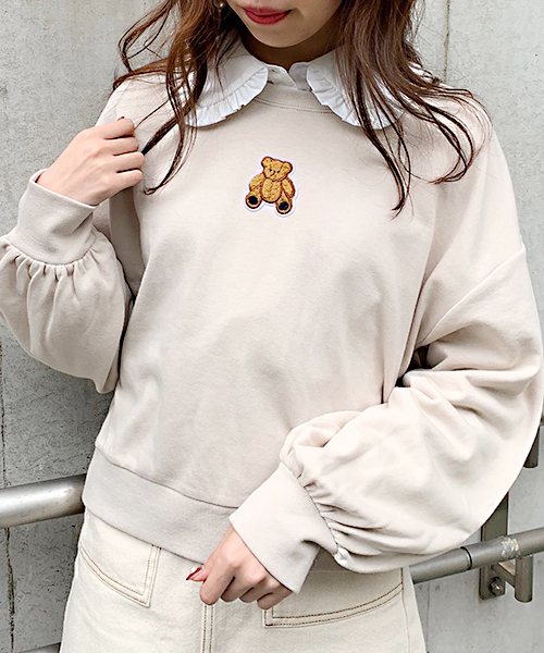 apres jour（アプレジュール）の「アニマルワッペンスウエット【ZOZOTOWN限定アイテム】（スウェット・レディース・ブラック/ベージュ/その他/スモークピンク・フリー）」の15枚目の写真