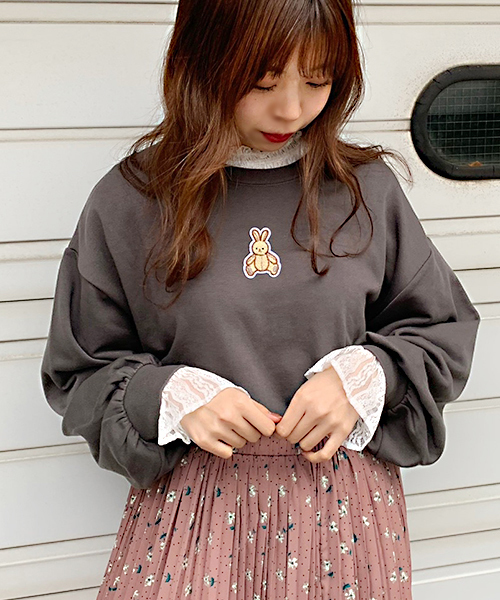 apres jour（アプレジュール）の「アニマルワッペンスウエット【ZOZOTOWN限定アイテム】（スウェット・レディース・ブラック/ベージュ/その他/スモークピンク・フリー）」の21枚目の写真