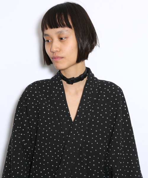 i（アイ）の「○△□ドットプリントユカタ（浴衣・レディース・ホワイト/ブラック・ﾌﾘ-）」の3枚目の写真