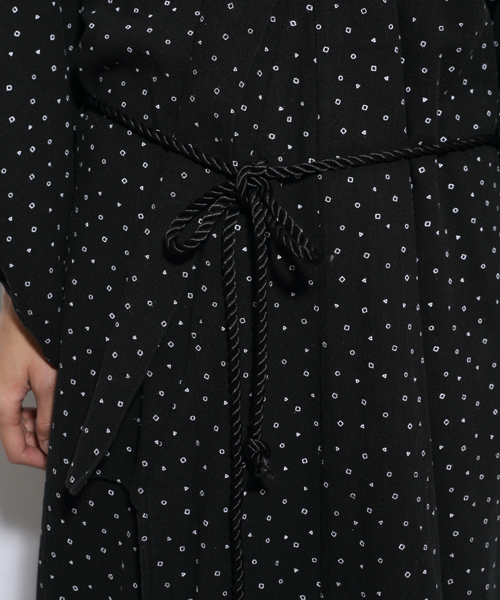 i（アイ）の「○△□ドットプリントユカタ（浴衣・レディース・ホワイト/ブラック・ﾌﾘ-）」の8枚目の写真