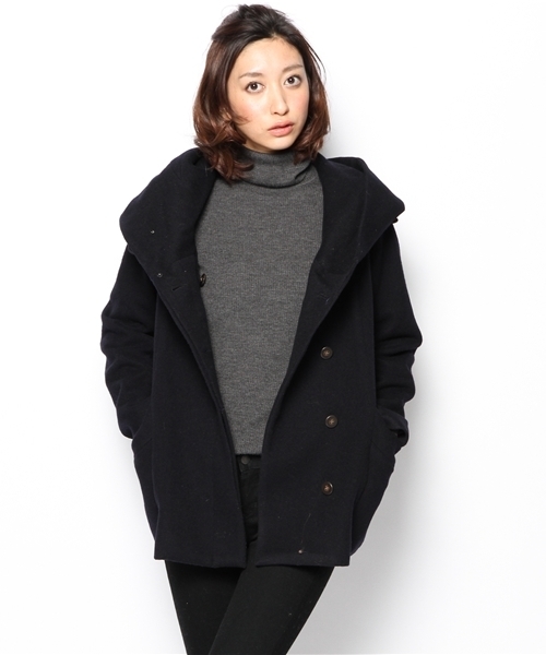 GALLARDAGALANTE(ガリャルダガランテ)の「ウールショートコート(その他アウター・レディース・キャメル/ネイビー・FREE)」の12枚目の写真