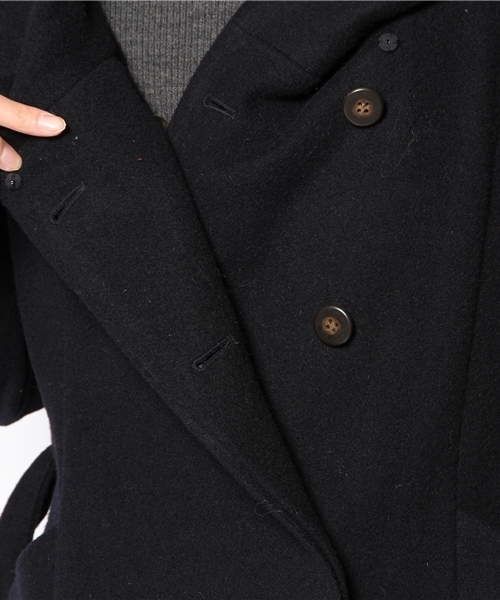 GALLARDAGALANTE(ガリャルダガランテ)の「ウールショートコート(その他アウター・レディース・キャメル/ネイビー・FREE)」の8枚目の写真