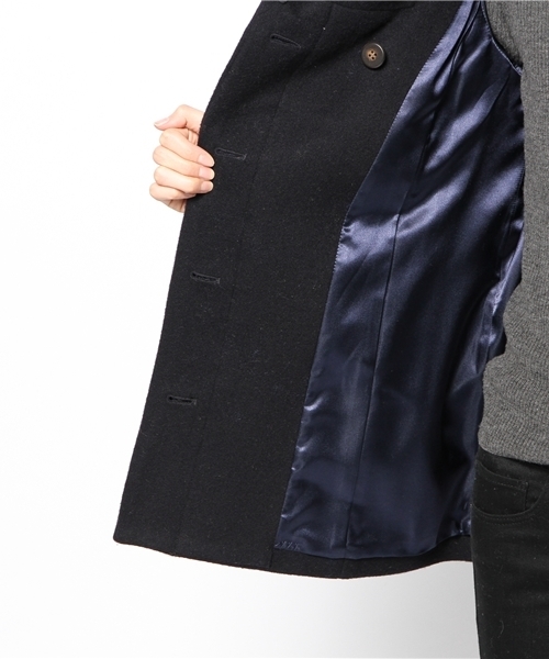 GALLARDAGALANTE(ガリャルダガランテ)の「ウールショートコート(その他アウター・レディース・キャメル/ネイビー・FREE)」の7枚目の写真