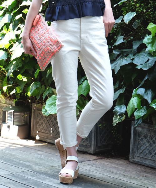 Another Edition（アナザーエディション）の「AE HI/W DENIM PT　Я#◆（デニムパンツ・レディース・ターコイズブルー/コバルトブルー/オフホワイト・MEDIUM/SMALL/X-SMALL）」の2枚目の写真